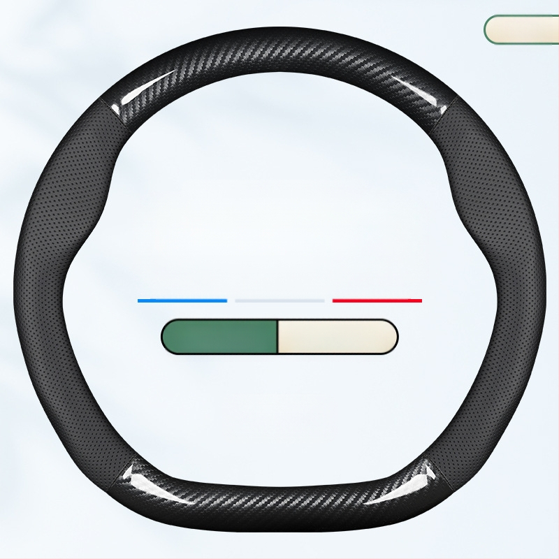 Κάλυμμα τιμονιού από γνήσιο δέρμα, αθλητικό στυλ, καθολική εφαρμογή τεσσάρων εποχών, εγκατάσταση ειδικού αυτοκινήτου