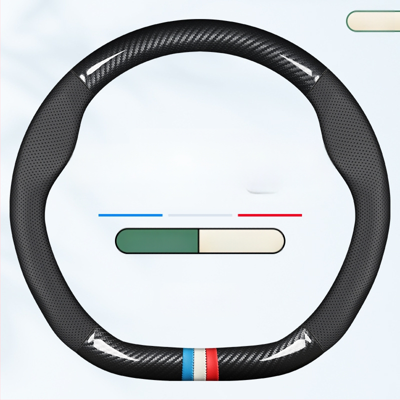 Κάλυμμα τιμονιού από γνήσιο δέρμα, αθλητικό στυλ, καθολική εφαρμογή τεσσάρων εποχών, εγκατάσταση ειδικού αυτοκινήτου