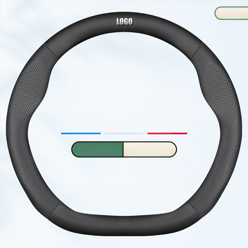 Κάλυμμα τιμονιού από γνήσιο δέρμα, αθλητικό στυλ, καθολική εφαρμογή τεσσάρων εποχών, εγκατάσταση ειδικού αυτοκινήτου