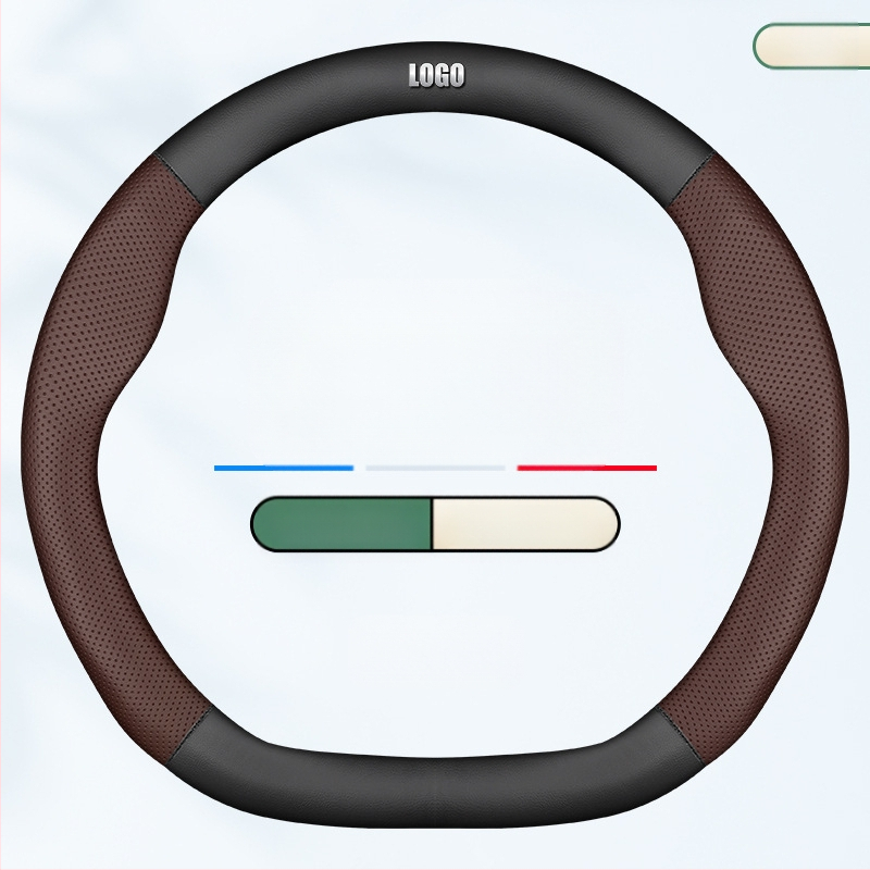 Κάλυμμα τιμονιού από γνήσιο δέρμα, αθλητικό στυλ, καθολική εφαρμογή τεσσάρων εποχών, εγκατάσταση ειδικού αυτοκινήτου