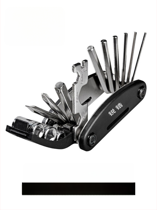 16-в-1 велосипеден ремонтен инструмент със сгъваем дизайн и метална конструкция