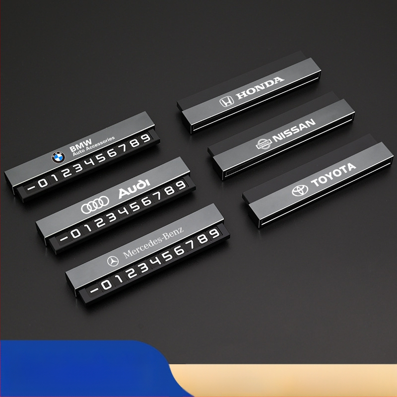 Double heng semn parcare metalic pentru interiorul mașinii – personalizabil cu imprimare logo