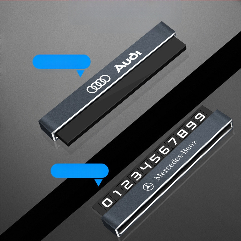 Double heng semn parcare metalic pentru interiorul mașinii – personalizabil cu imprimare logo