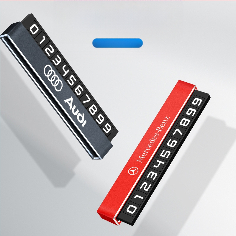 Double heng semn parcare metalic pentru interiorul mașinii – personalizabil cu imprimare logo