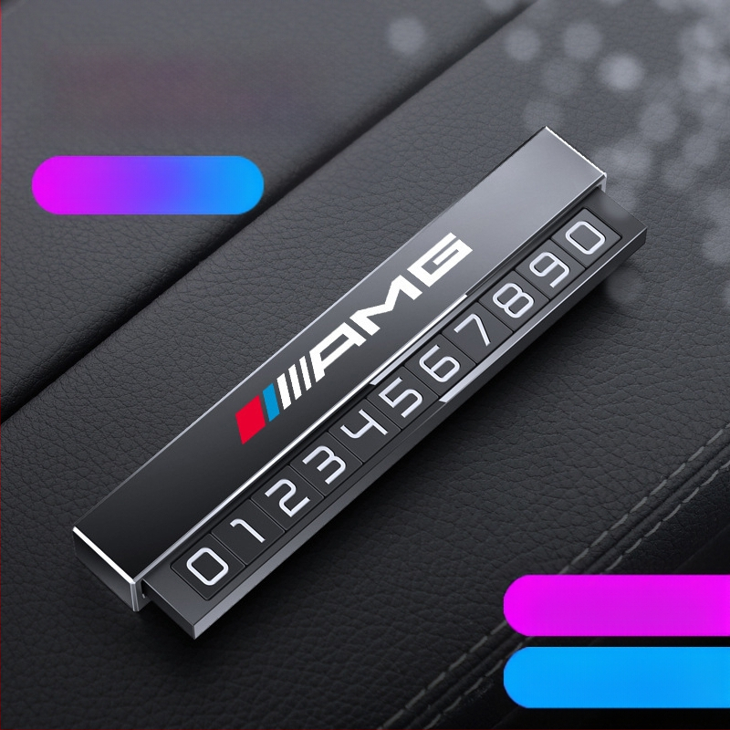 Double heng semn parcare metalic pentru interiorul mașinii – personalizabil cu imprimare logo