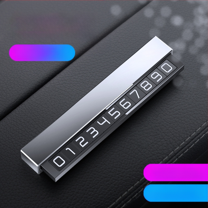 Double heng semn parcare metalic pentru interiorul mașinii – personalizabil cu imprimare logo