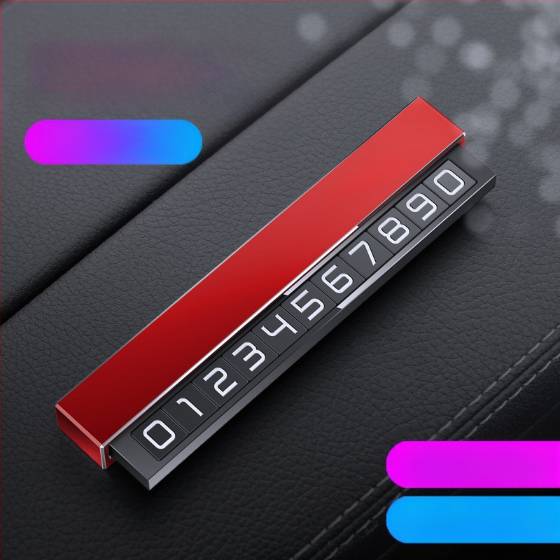 Double heng semn parcare metalic pentru interiorul mașinii – personalizabil cu imprimare logo