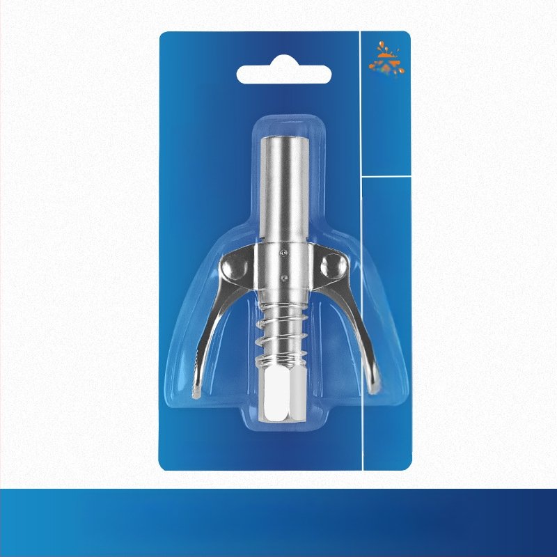 Vajas pisztoly fújófej zárócsíkkal és magasnyomású zsírzófejjel, modell 981, acél kivitel, működő nyomás 21, csőkapacitás 1, nettó tömeg 128 g