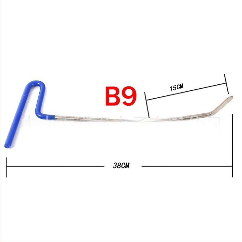 Autó horpadásjavító eszközkészlet kampókkal és emelővasakkal, 20 darabos ötvözött acél
