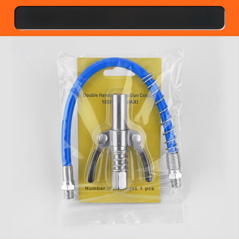 Zárható clamp típusú magasnyomású zsírzófej rozsdamentes acélból, 17000 psi, kézi pneumatikus kiegészítő zsírzópisztolyhoz