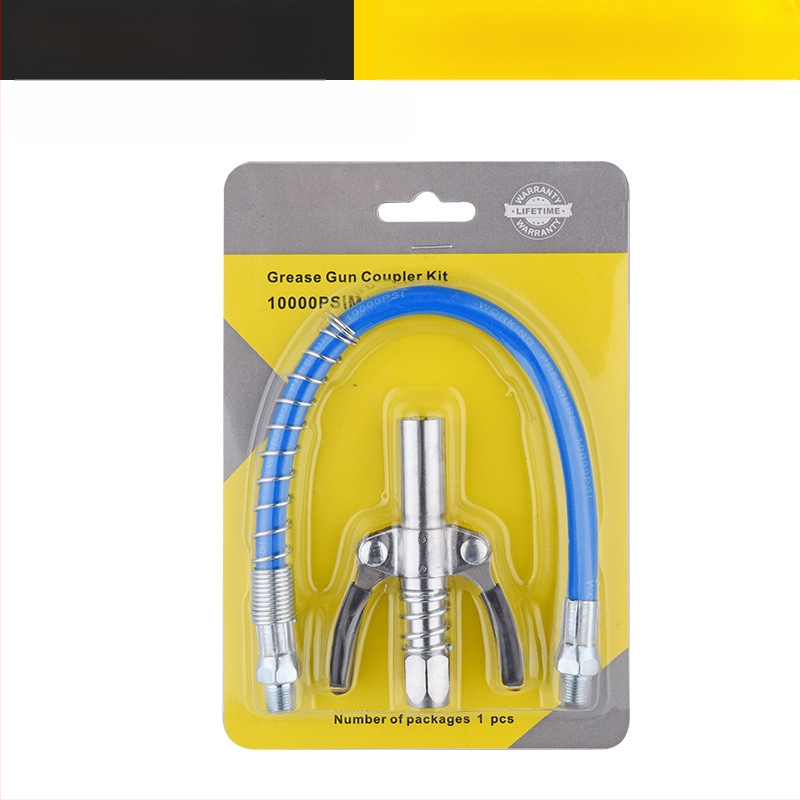 Zárható clamp típusú magasnyomású zsírzófej rozsdamentes acélból, 17000 psi, kézi pneumatikus kiegészítő zsírzópisztolyhoz