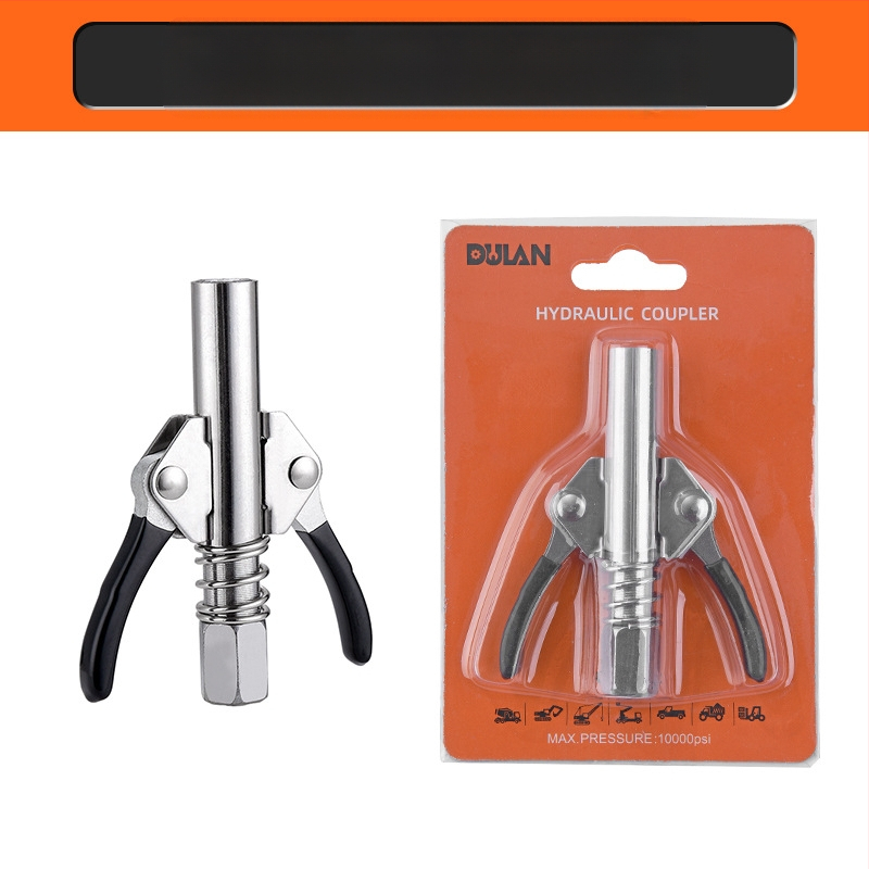 Zárható clamp típusú magasnyomású zsírzófej rozsdamentes acélból, 17000 psi, kézi pneumatikus kiegészítő zsírzópisztolyhoz