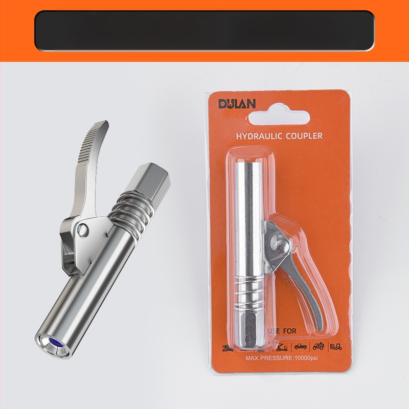 Zárható clamp típusú magasnyomású zsírzófej rozsdamentes acélból, 17000 psi, kézi pneumatikus kiegészítő zsírzópisztolyhoz