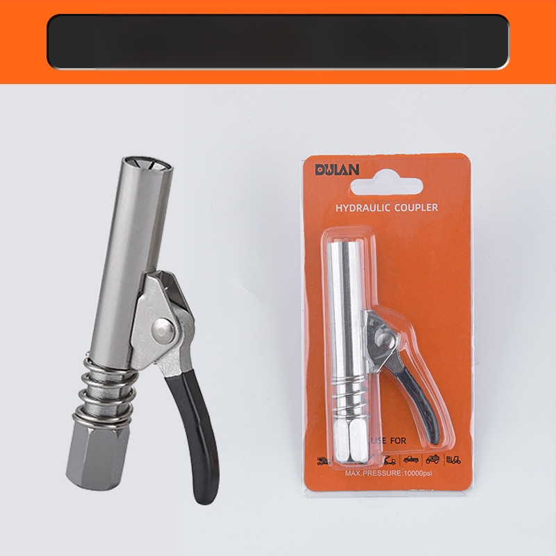 Zárható clamp típusú magasnyomású zsírzófej rozsdamentes acélból, 17000 psi, kézi pneumatikus kiegészítő zsírzópisztolyhoz