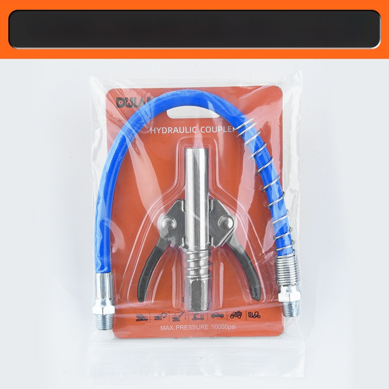 Zárható clamp típusú magasnyomású zsírzófej rozsdamentes acélból, 17000 psi, kézi pneumatikus kiegészítő zsírzópisztolyhoz