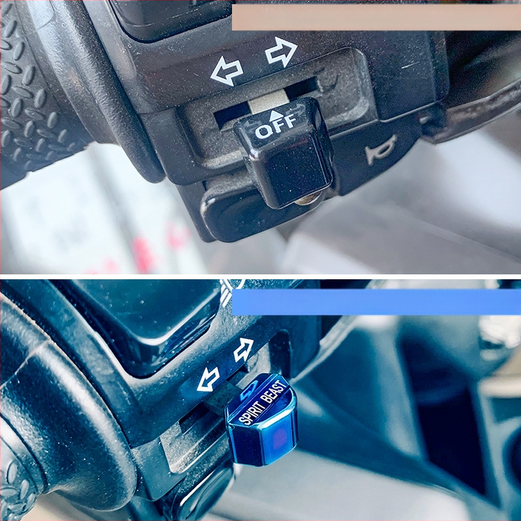 Spirit Beast modificare comutator pentru motocicletă electrică, compatibilă cu Honda CB190 — buton de comutare la ghidon și capac universal pentru far
