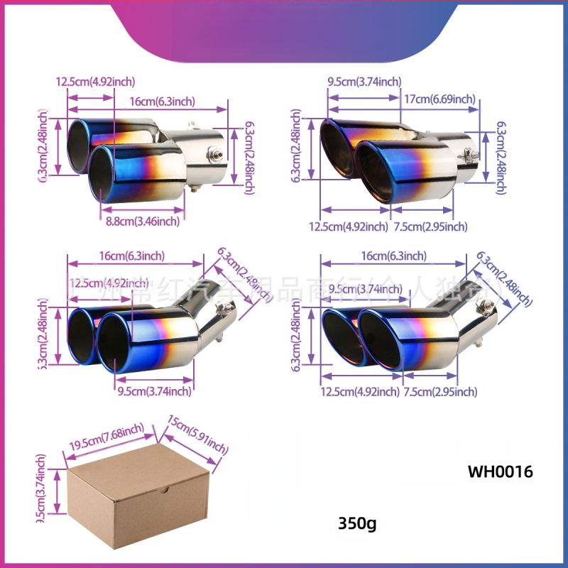 Automobiļu izplūdes caurule ar silenceru, universāla, nerūsējošais tērauds, aizmugurējā daļa, stiprināšana ar skrūvēm, piemērots vispārējiem modeļiem