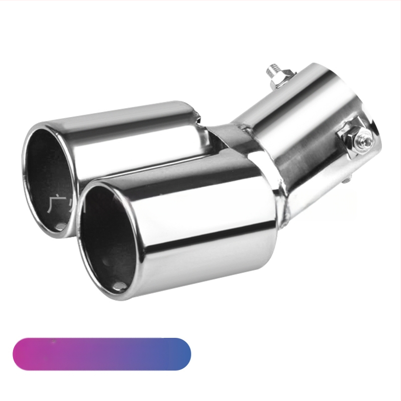 Automobiļu izplūdes caurule ar silenceru, universāla, nerūsējošais tērauds, aizmugurējā daļa, stiprināšana ar skrūvēm, piemērots vispārējiem modeļiem