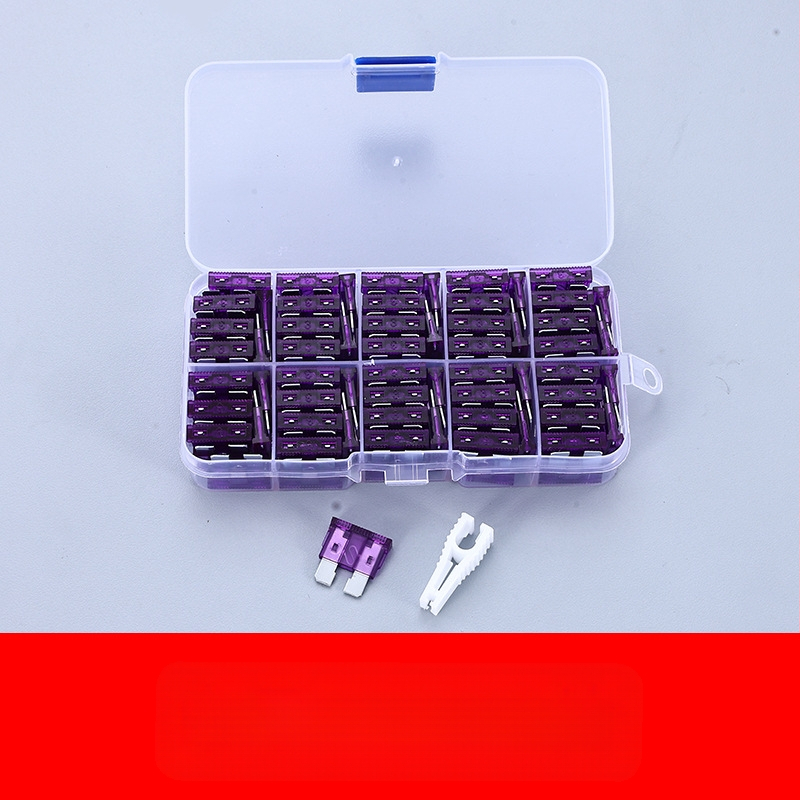 Autóbiztosíték készlet 2A–35A, 100 db, dobozban