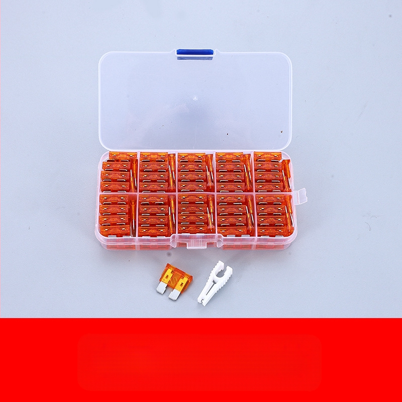 Autóbiztosíték készlet 2A–35A, 100 db, dobozban
