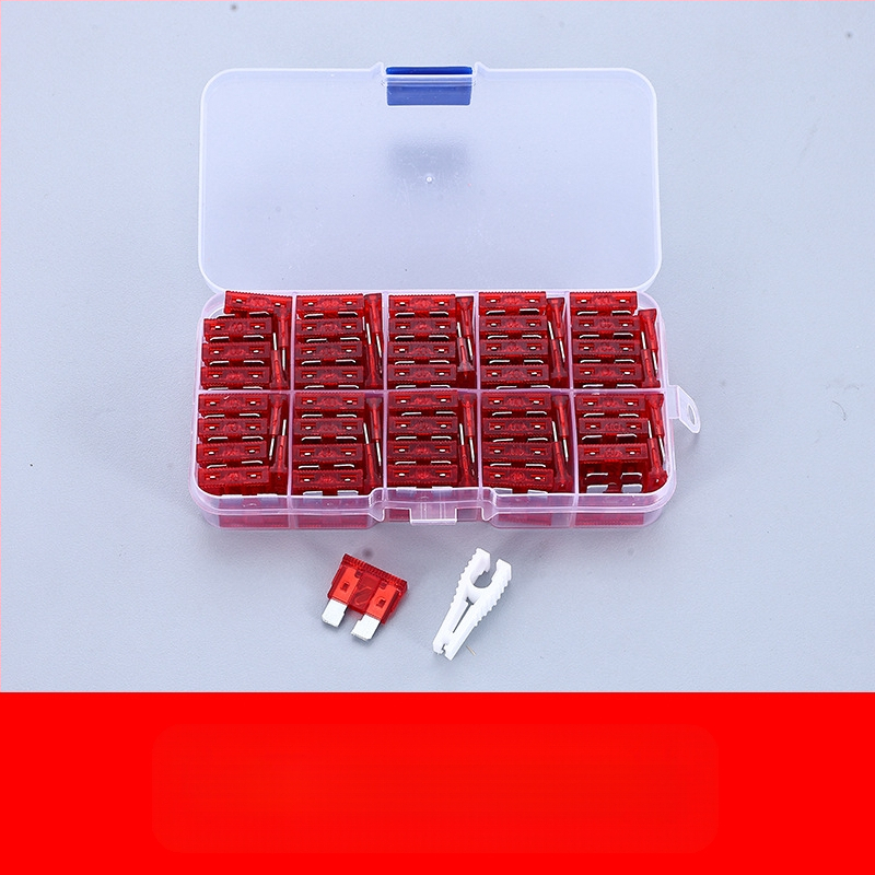 Autóbiztosíték készlet 2A–35A, 100 db, dobozban