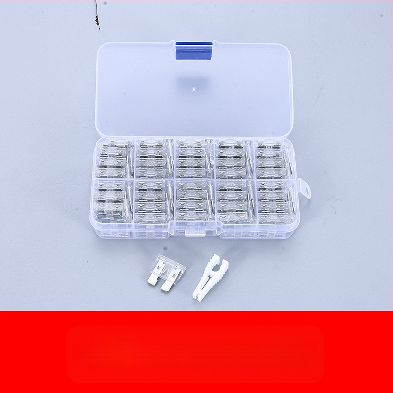 Autóbiztosíték készlet 2A–35A, 100 db, dobozban