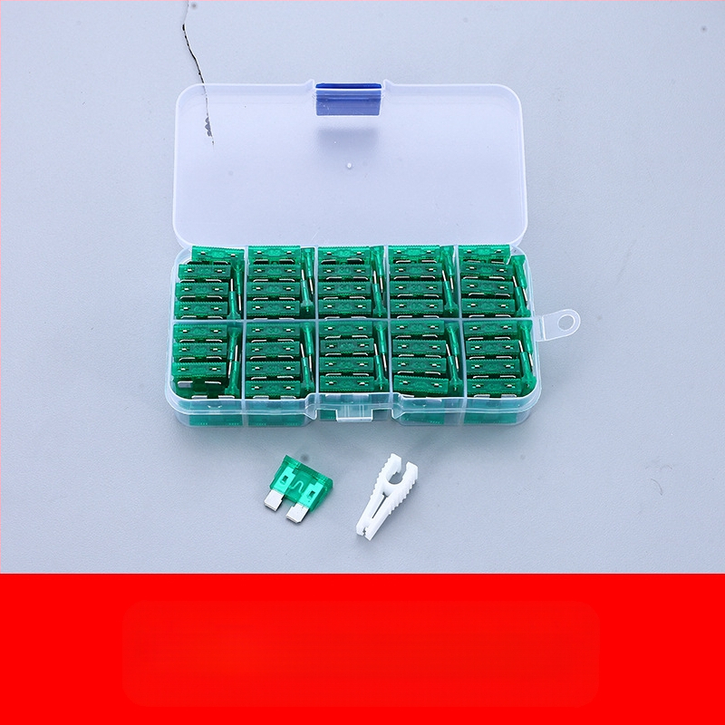Autóbiztosíték készlet 2A–35A, 100 db, dobozban