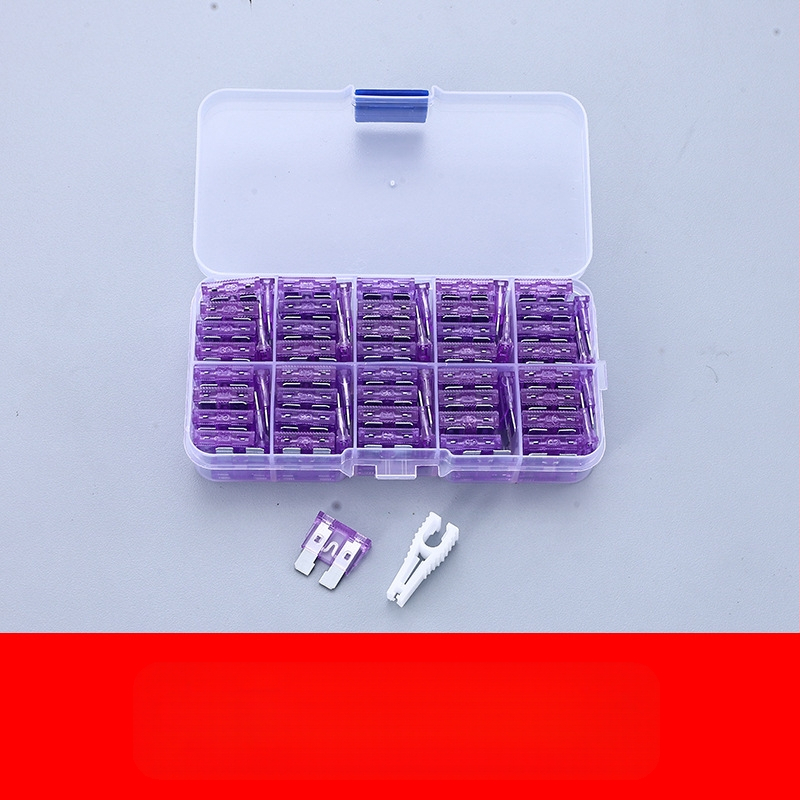 Autóbiztosíték készlet 2A–35A, 100 db, dobozban