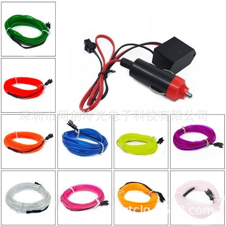 DIY EL äärvalguskomplekt kõrge heledus – 12V süüteele toide, PVC tekstuur