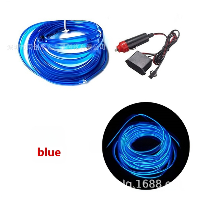 DIY EL äärvalguskomplekt kõrge heledus – 12V süüteele toide, PVC tekstuur