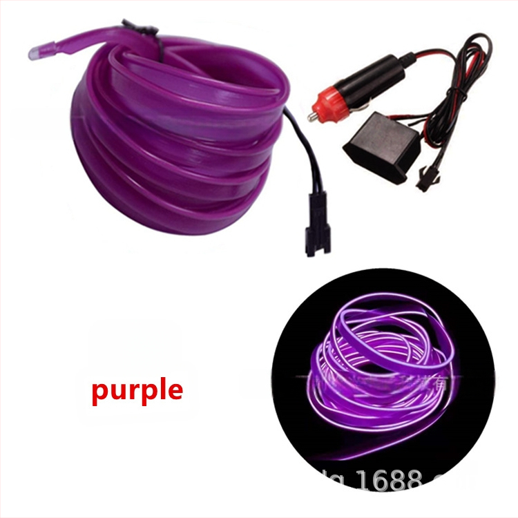 DIY EL äärvalguskomplekt kõrge heledus – 12V süüteele toide, PVC tekstuur