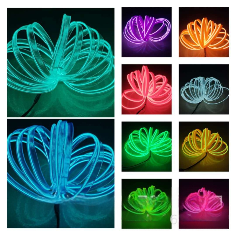 DIY EL äärvalguskomplekt kõrge heledus – 12V süüteele toide, PVC tekstuur