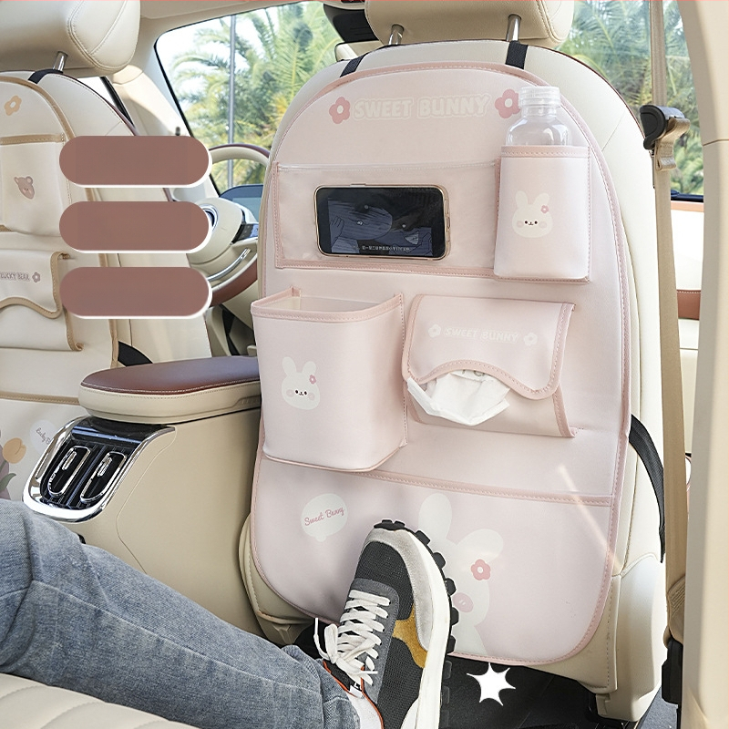 Δερμάτινος κρεμαστός οργανωτής αποθήκευσης για πίσω κάθισμα αυτοκινήτου, αδιάβροχος