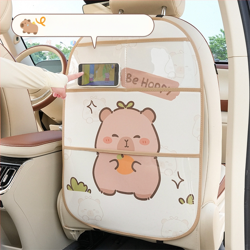 Δερμάτινος κρεμαστός οργανωτής αποθήκευσης για πίσω κάθισμα αυτοκινήτου, αδιάβροχος