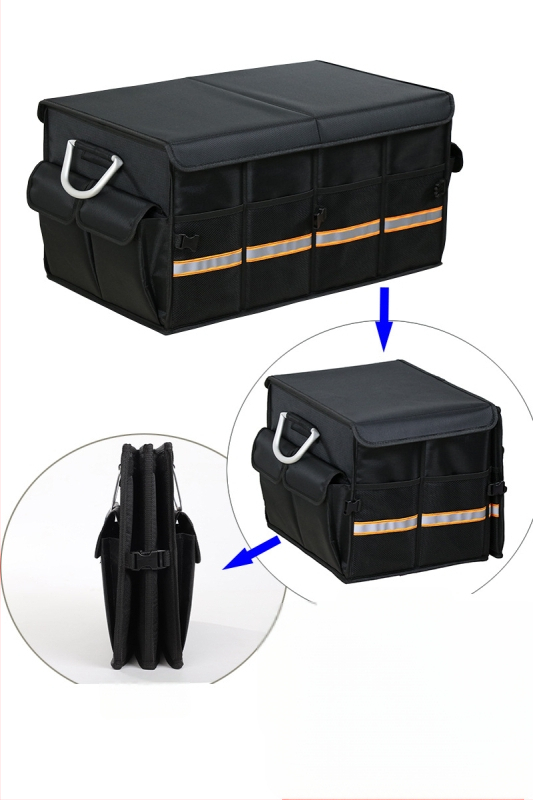 Kutija za prtljažnik automobila, sklopiva, od Oxford tkanine, kapacitet 36L/66L, plug-in montaža