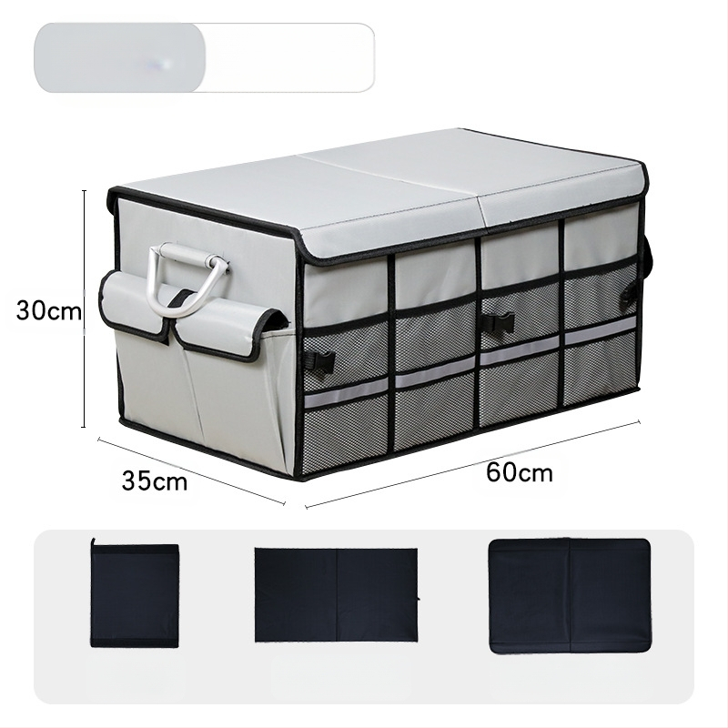 Kutija za prtljažnik automobila, sklopiva, od Oxford tkanine, kapacitet 36L/66L, plug-in montaža