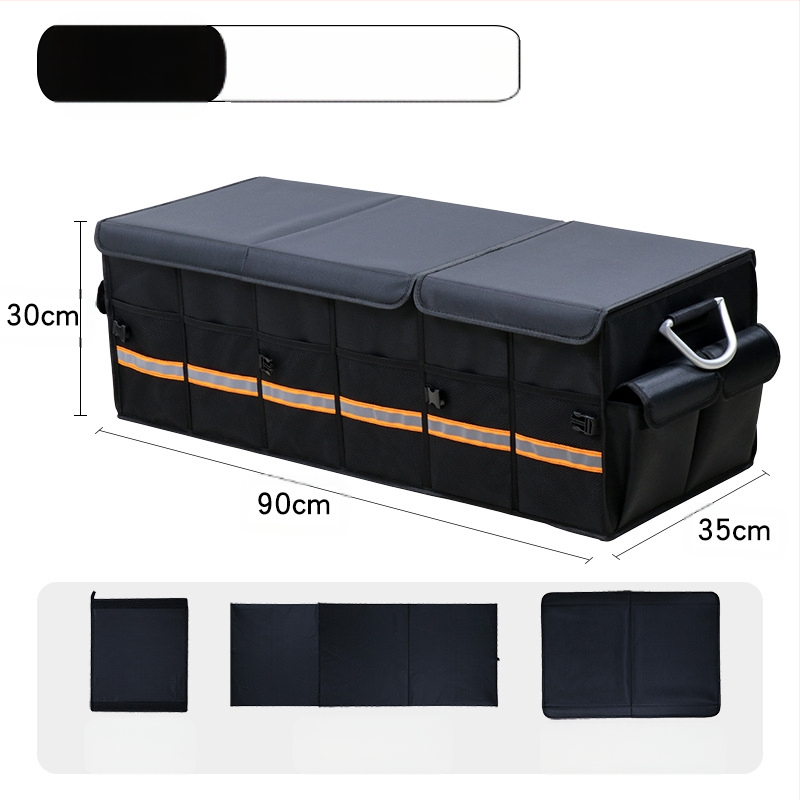 Kutija za prtljažnik automobila, sklopiva, od Oxford tkanine, kapacitet 36L/66L, plug-in montaža