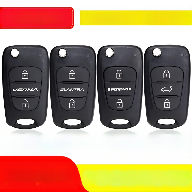 Carcasă de cheie la distanță pentru modelele Hyundai/Kia (i30, ix35, Rena, Sonata 8, Lion Run, Smart Run, K2K5) – carcasă din ABS, lamă de cheie din cupru, procesare personalizabilă, model 01, greutate 1