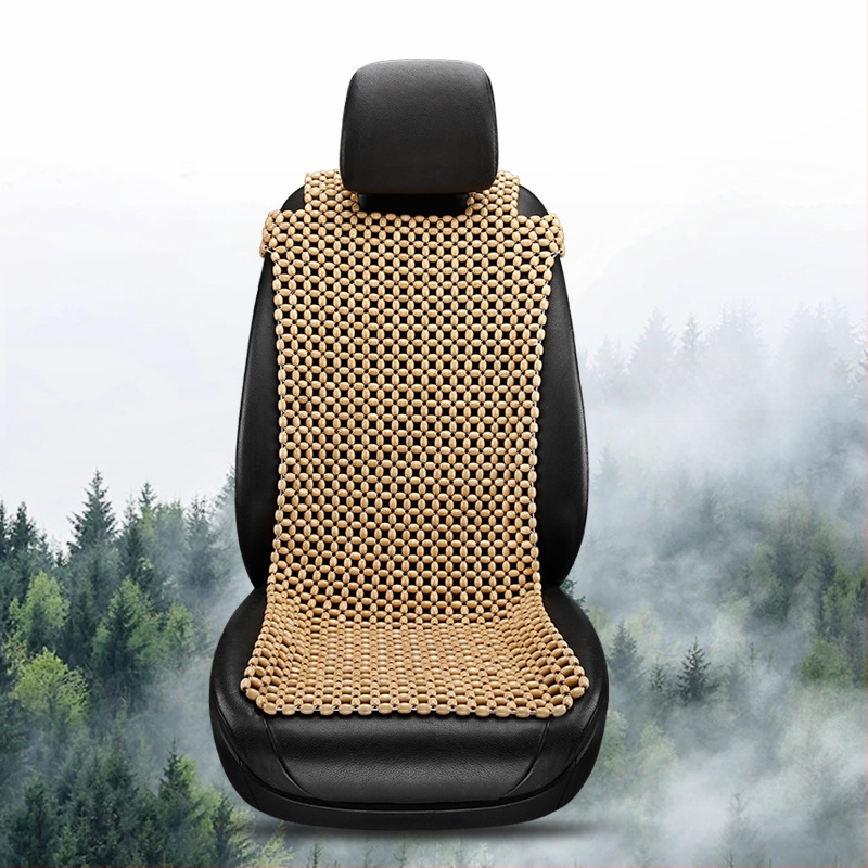 Automašīnas sēdvieta spilvens ar koka pērlēm — 3gab komplekts, pildījums no koka, zīmols 007