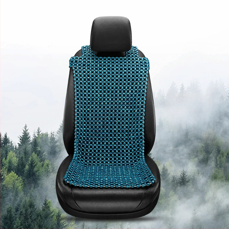 Automašīnas sēdvieta spilvens ar koka pērlēm — 3gab komplekts, pildījums no koka, zīmols 007