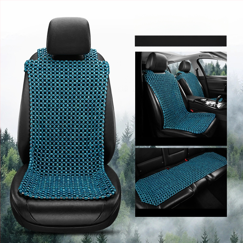 Automašīnas sēdvieta spilvens ar koka pērlēm — 3gab komplekts, pildījums no koka, zīmols 007