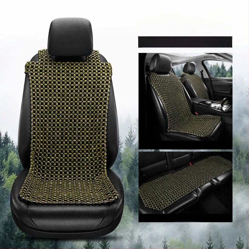 Automašīnas sēdvieta spilvens ar koka pērlēm — 3gab komplekts, pildījums no koka, zīmols 007