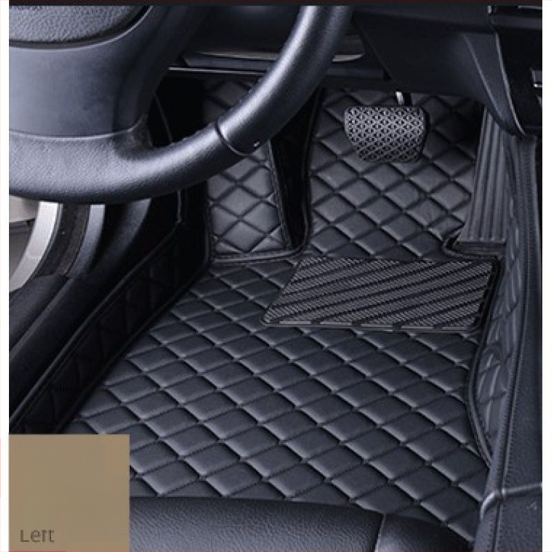 Ādas automašīnas grīdas paklājs vadītājam, ar drukātu logotipu, Peugeot 301