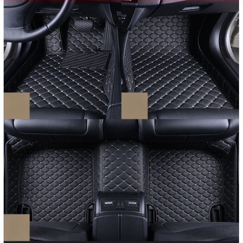 Ādas automašīnas grīdas paklājs vadītājam, ar drukātu logotipu, Peugeot 301