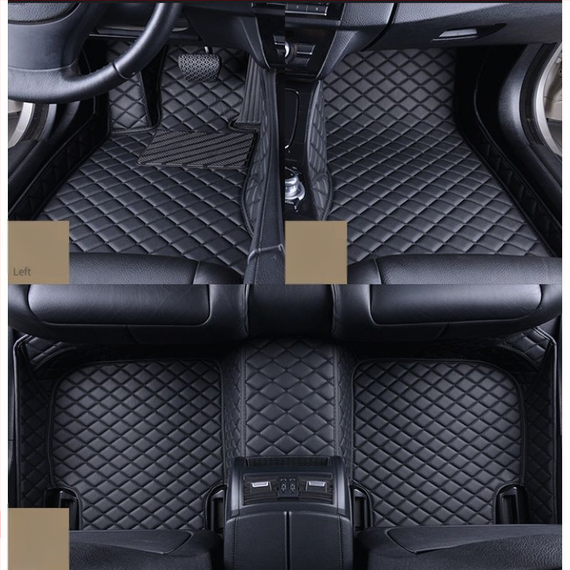 Ādas automašīnas grīdas paklājs vadītājam, ar drukātu logotipu, Peugeot 301