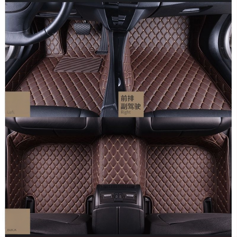 Ādas automašīnas grīdas paklājs vadītājam, ar drukātu logotipu, Peugeot 301