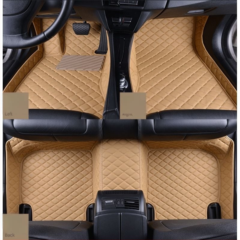 Ādas automašīnas grīdas paklājs vadītājam, ar drukātu logotipu, Peugeot 301