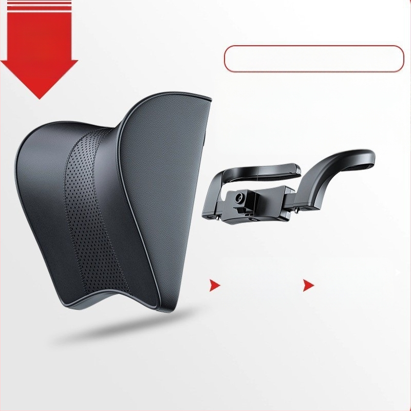 Automašīnas galvas atbalsta spilvens – Tesla Model 3/Y, atmiņas putas, zamšs, regulējams uz augšu un uz leju, pielāgojams