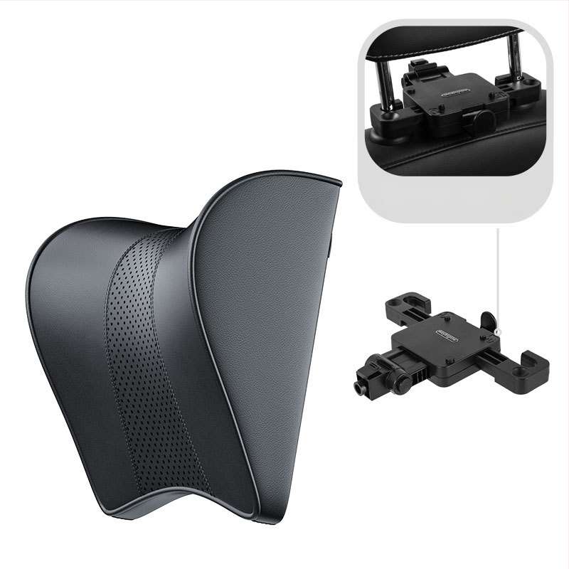 Automašīnas galvas atbalsta spilvens – Tesla Model 3/Y, atmiņas putas, zamšs, regulējams uz augšu un uz leju, pielāgojams