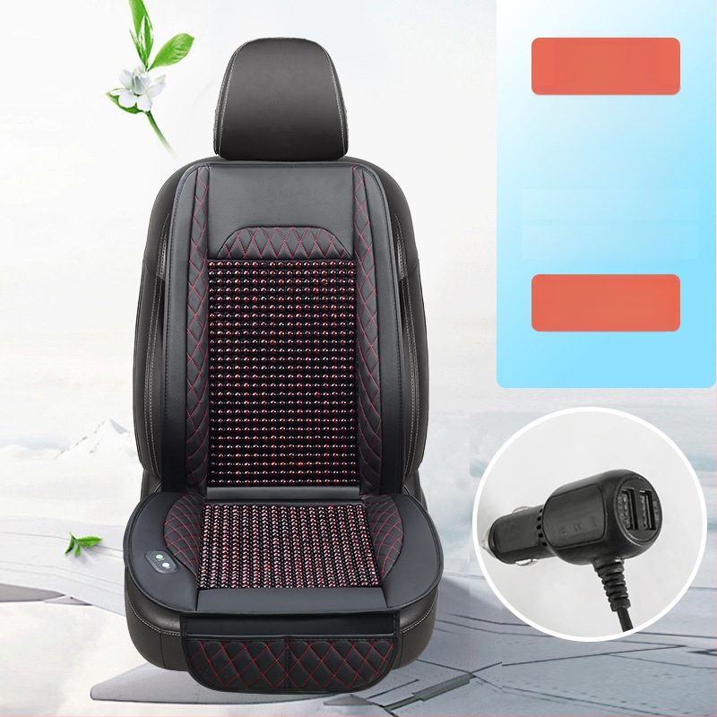 Szellőző autóülés párna fa gyöngyökkel – töltet: szivacs, Zhen Dian, nyár, szellőzés, felület: fa